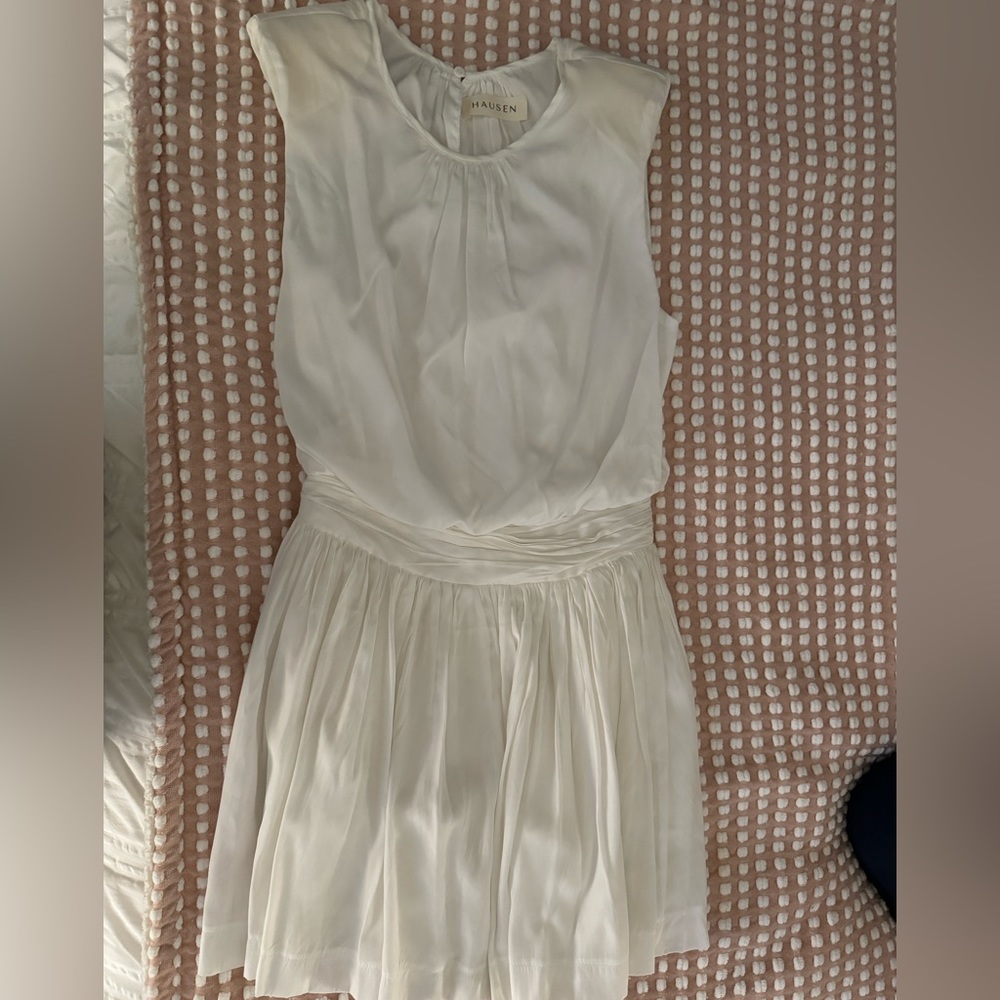 HAUSEN white mini dress
